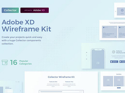 Collector Wireframe Web Kit adobe xd category collector wireframe web kit elements kit prototype ui web web kit wireframe wireframe kit xd