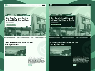 Smart Home Landing Page with Dark and Light Duotone Effect duotone ui web design