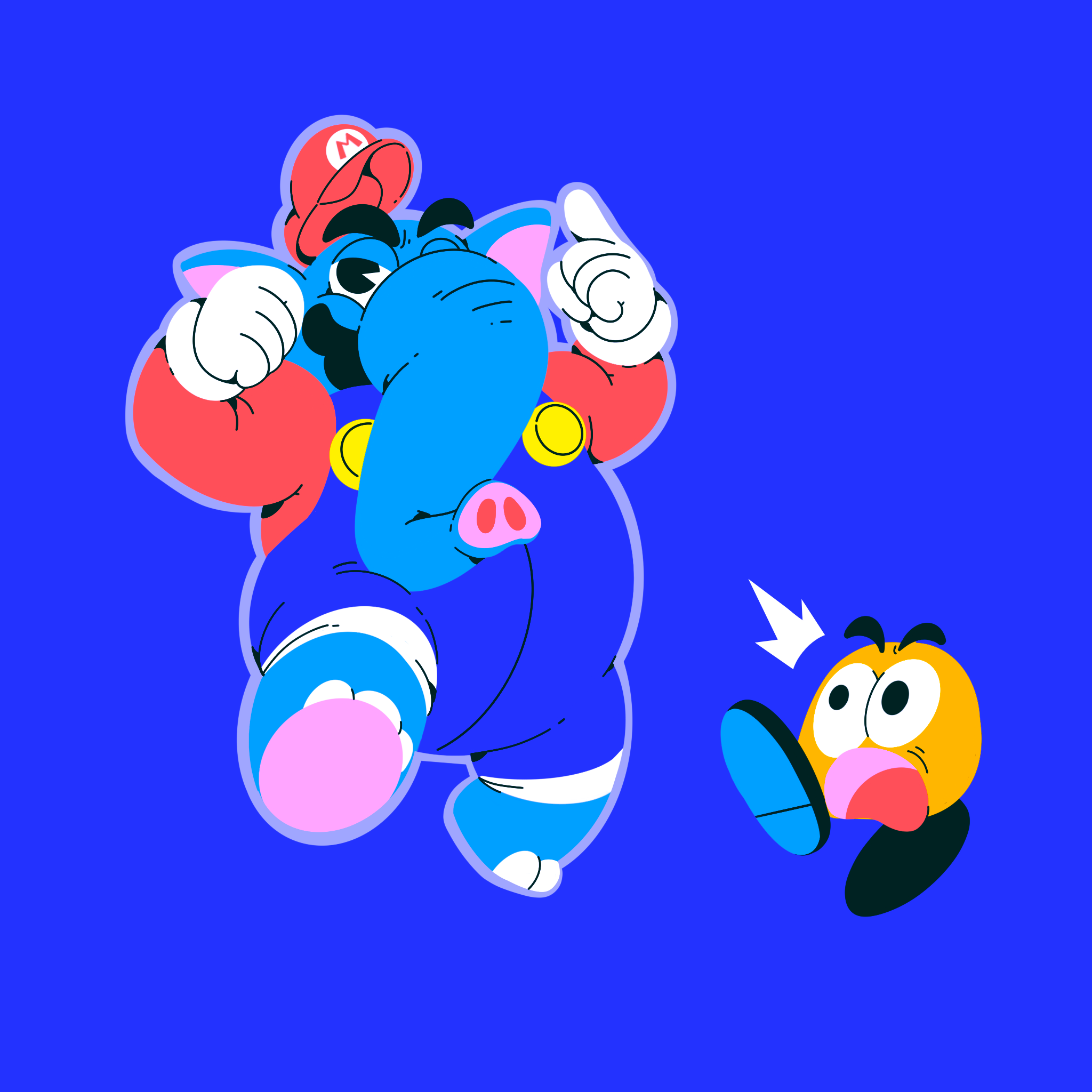 Elephant Mario art branding character character design colorful daily design fan art flat colors graphic design illustration logo nintendo procreate super mario supermario ui vector video game videogame