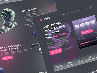 Blockchain​​​​​​​ Ai Landing Page Design. ai website blockchain blockchain landing page blockchain technology crypto crypto website landing page mame nft uiux v website