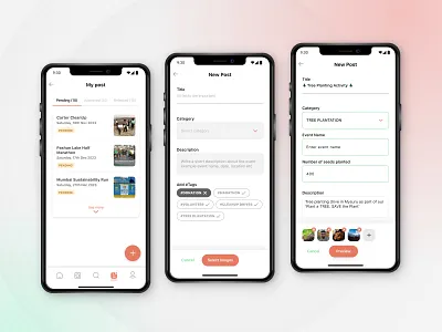 Ripplrs App - Social Media Posts mobile app post social media social media posts ui ux