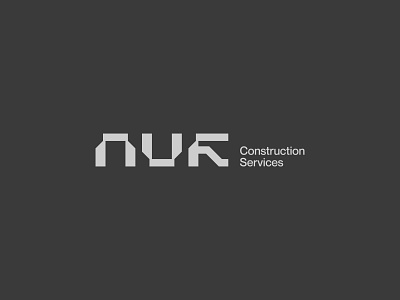 NUK architecture branding construction custom design graphic design logo minimal modern type