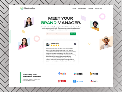 Branding Agency Website Design branding clean graphic design green hero section minimal motion graphics ui web design website