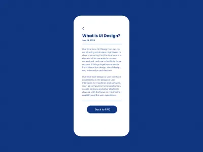 Expanded view of an FAQ card design figma product design ui uiux ux
