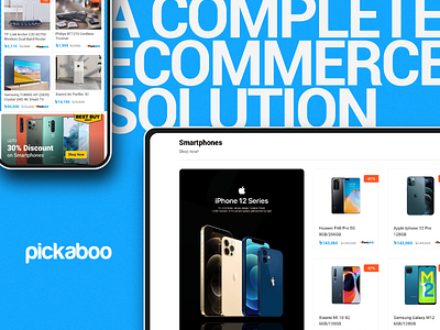 A Complete eCommerce Solution | App and Web Portal app app design app ui application branding deeplinking ecommerce ecommerce app ecommerce website magento material ui motion graphics pickaboo store uiux web app web ui website website design