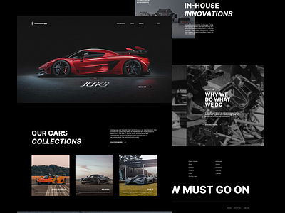 Koenigsegg Website Redesign design koenigsegg redesign ui website