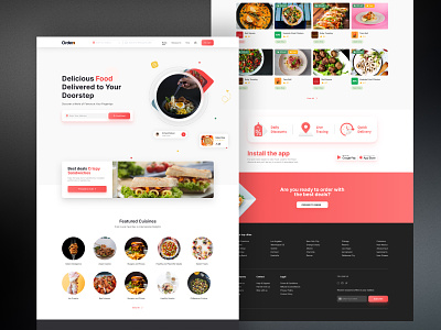 Food ordering web app - Order.UK app design design door to door delivery app food delivery food delivery design food ordering food ordering web app landing page ui ui design uiux user experience design user interface design web application website design