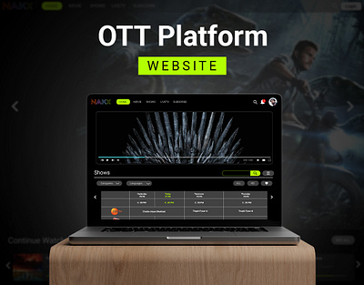 OTT platform - Video Streaming creative design design ott platform website ui website design