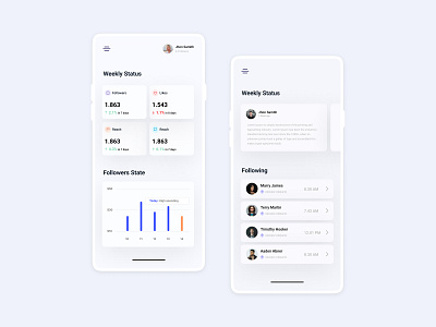 Mobile UI Design followers app mobile app mobile design mobile ui mobile ui design ui