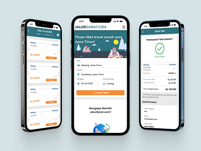 JalurDarat.com - Ticket Booking App app booking branding design graphic design mobileapp ui ui design ux