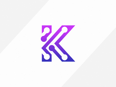 K Letter Tech Logo brand identity branding identity k logo logo logotype software logo startup logo tech company tech logo technology logo