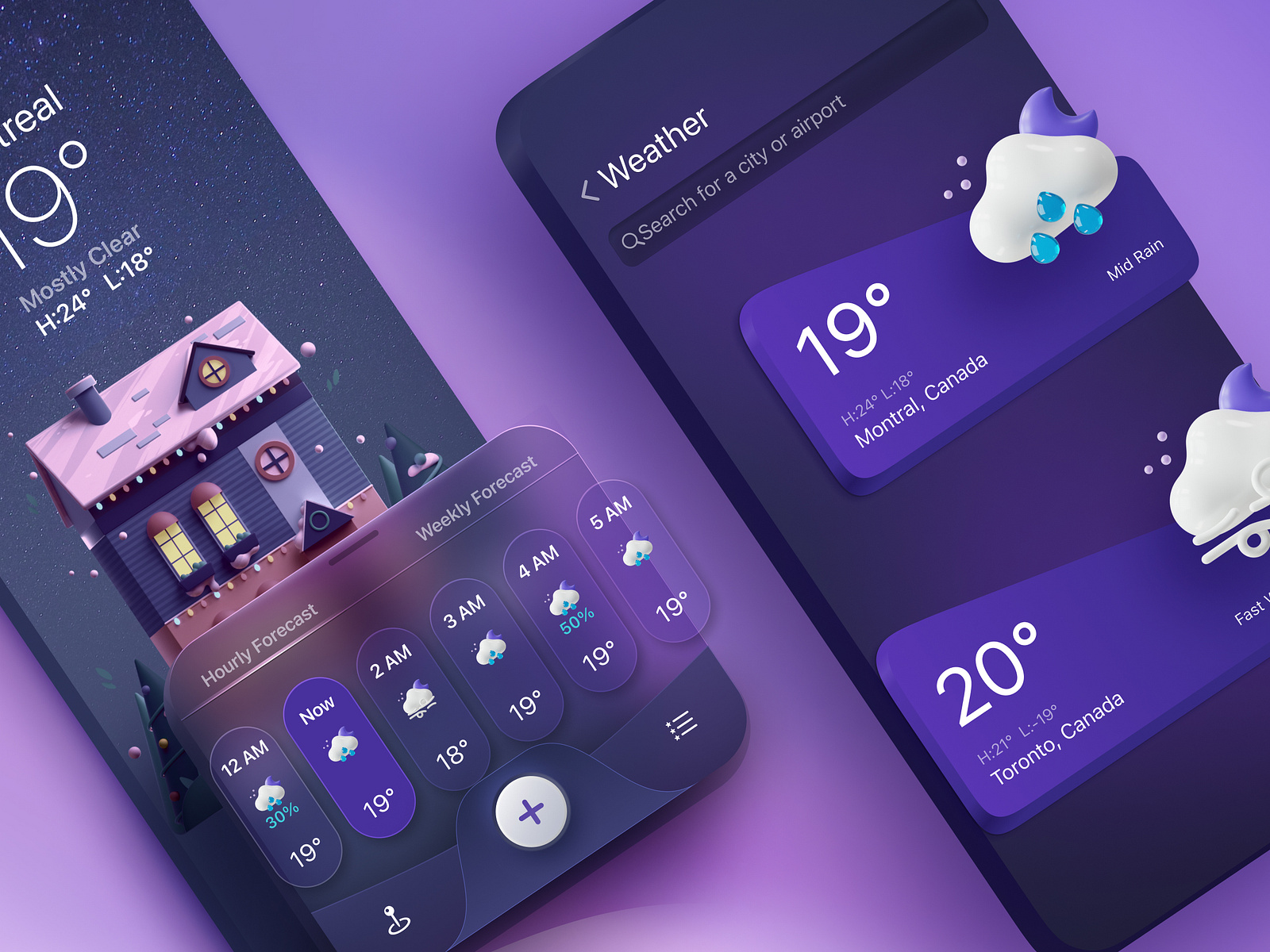 Futuristic Weather App Interface by UI/UX Srushti on Dribbble 