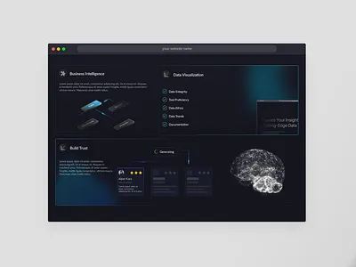 Dark-Themed Data Visualization Bento Style Website design interface landing productdesign ui uidesign ux uxui web webdesign