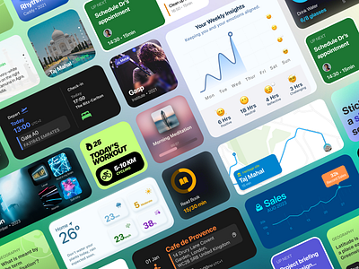 iOS Widget Collection by Glucode on Dribbble