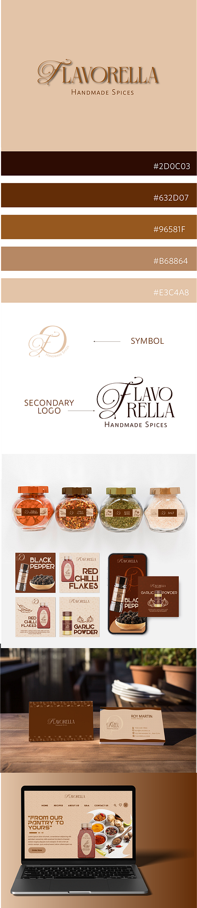 FLAVORELLA (HANDMADE SPICES) branding design food graphic design illustration logo ui