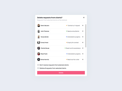 🗣️ Requests From Clients. bussiness checkboxes clients dashboard cards dashboard ui deny requst design landing page lightbox pop up request saas send sequest ui ui desing ui ux userinterface ux ux design wudgets
