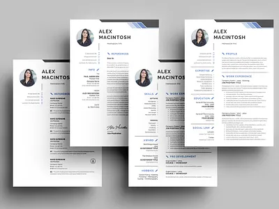Modern Resume/CV Set resume clean