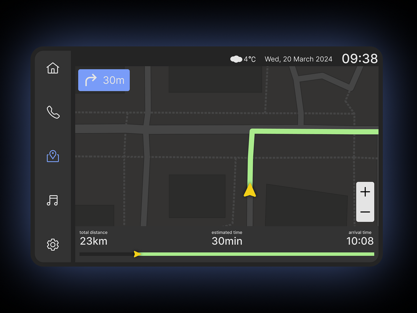 daily ui / 034 / automotive interface by Polina on Dribbble