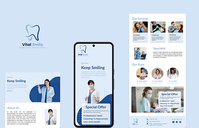 Mobile-friendly dental website design graphic design ui uiux
