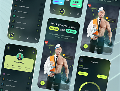 Fitness App android app design ios mobile app design ui ui design user experience user interface user interface design