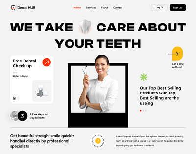 Dental Hub homepage UI branding graphic design illustration ui website