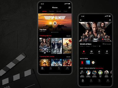 OTT Platform App UI app design darkmode design entertainment figma mobile app movies ott ott platform ui ui design uiux