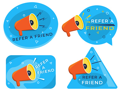 Referal program banner banner branding graphic design logo referal referal program banner stickers vector