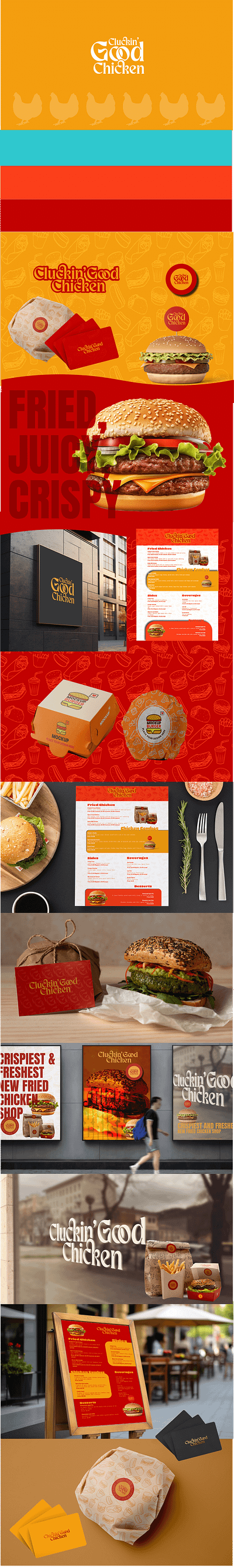 CLUCKING GOOD CHICKEN ( BURGER COMPANY ) app branding design food graphic design illustration logo ux vector