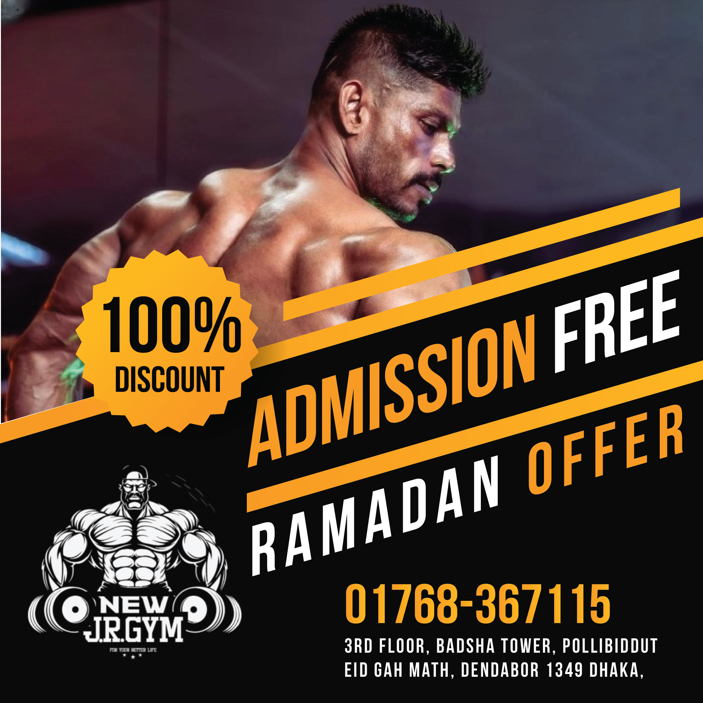 Gym Poster Design adobe illustrator adobe illustrator cc adobe photoshop design facebook post gym gym offers gym post illustration logo design poster printing printing design vector logo