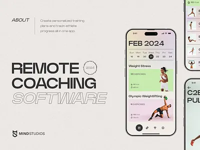 Remote Coaching Software Mob App animation app app design athlete branding coach coaching design motion graphics product remote training ui ux workout