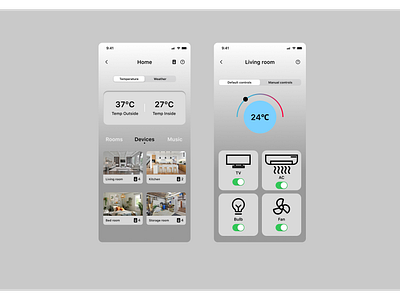 Home monitoring dashboard UI design 21 colourpalette dailyui design humaninterfaceguidlines iosdesign typography ui ux