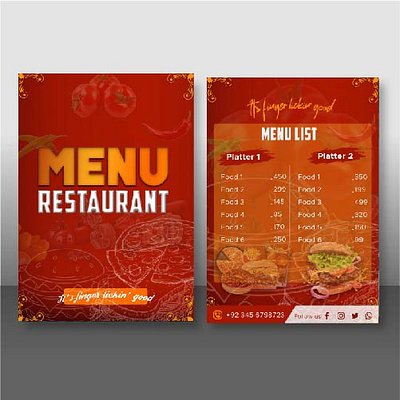 Amazing Fast Food Menu Card amazing food flyer bifold menu card checklist double sided menu card fast food brochure fast food card menu card menu list planner price list restaurant menu trifold menu card