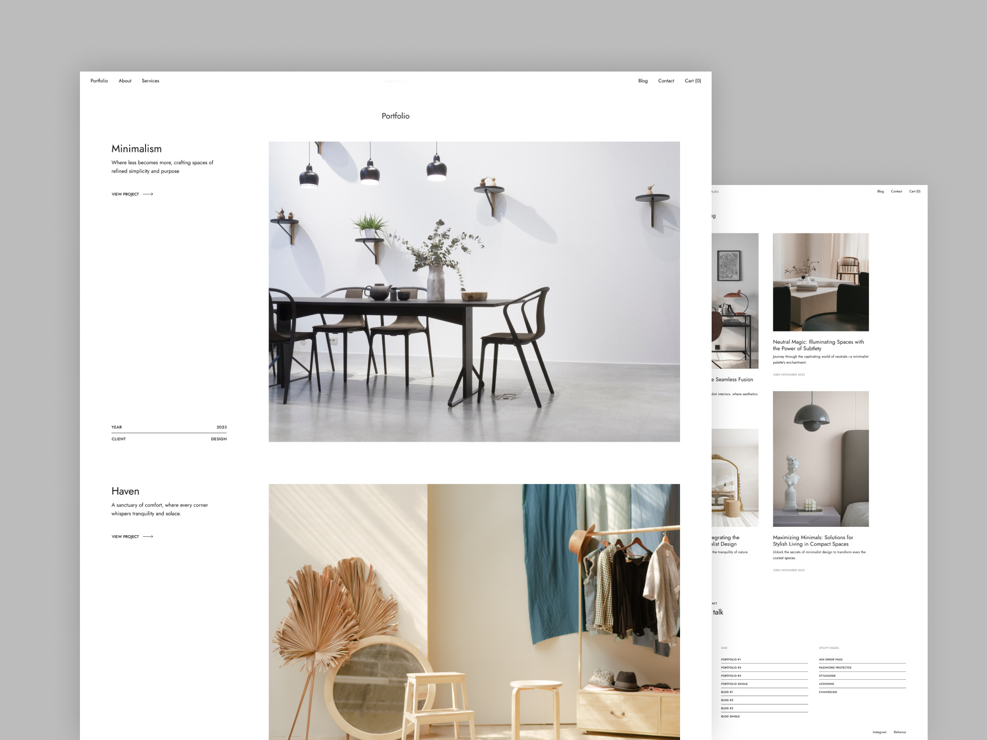 Enshi - Portfolio & Agency Webflow Template architecture blog branding design ecommerce exterior design framer furniture illustration interior interior design template ui webdesign webflow website