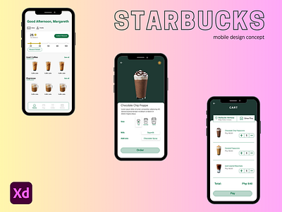 Starbucks - mobile design concept android delivery design ios mobile mobile app design mobile ui ui