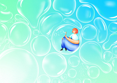 soap bubbles bodies editorialillustration girl illustration soapbubbles vector
