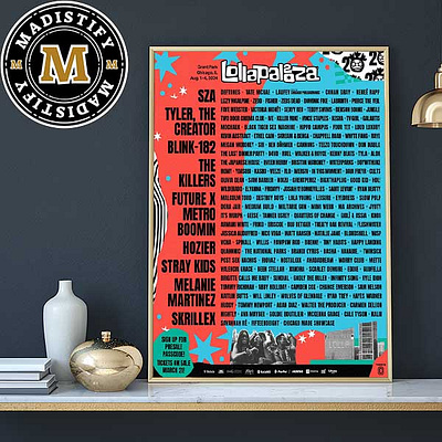 Lollapalooza 2024 Festival Official Line Up At Grant Park Chicag design poster