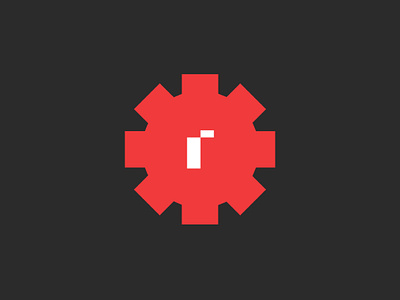 reconfigured logo animation 3d animation black branding cog logo red tech vector wheel