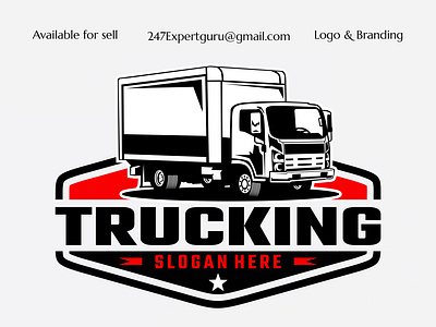 Vector trucking logo template 3d animation graphic design modern logo ui