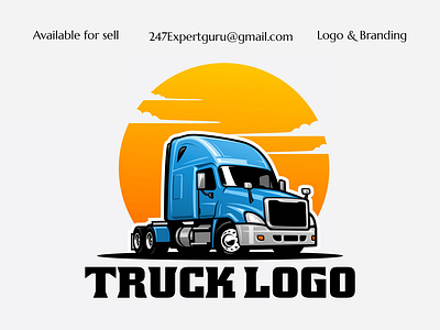 Vector truck logo template perfect logo for business related to 3d animation graphic design modern logo ui