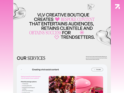 VLV Content boutique for brands | Website agency design design concept illustration landind ui uiux user interface ux vlv web webdesign