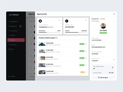 🗂️ Agent Profile. Real Estate Platform about user account client customer design lightbox product design profile property real estate ui ui design user user account user info user profile userinterface ux ux design web platform