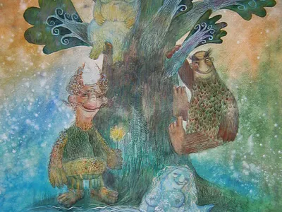Mythology book illustration character character design children book illustration childrens book design gouache illustration