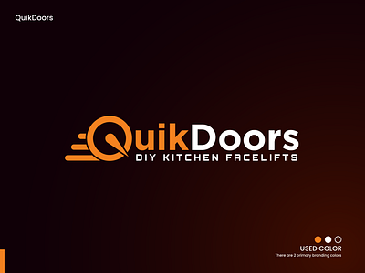 QuikDoors Logo Design | QuikCut Sub-brand | DesignoFly clock logo diy kitchen fast logo kitchen cut logo kitchen logo logo mark quick quick clock quick cut logo quick doors logo quick logo design quik logo design quikcut quikcuts quikdoor quikdoors textbased textbased logo watch wordmark logo