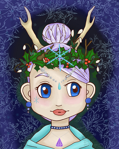 Winter Queen digital art digital illustration