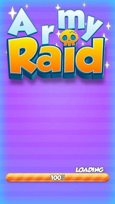 army raid game ui - portrait 3d animation branding game design game ui graphic design logo motion graphics ui ui design