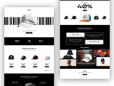 Hats Website landingpage ui websitedesign