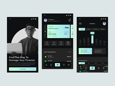 Finance Mobile App app design graphic design ui ux