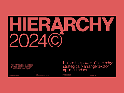 Hierarchy 2024 / Typography Exploration brutalism design graphicdesign typography ui web webdesign