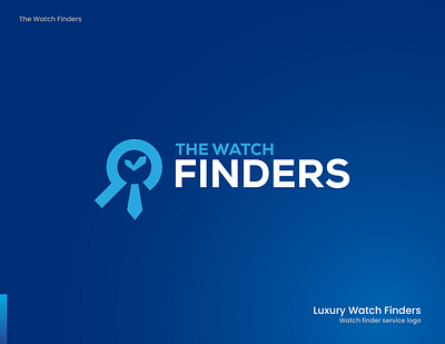 The Watch Finders Logo Design | Luxury Watch Finder | DesignoFly b logo watch brand identity branding bright logo designofly finder logo graphic design k watch brand logo luxury watch luxury watch logos modern logo search expert search logo search watch logo the watch finders ui watch finder logo watch logo watch logos