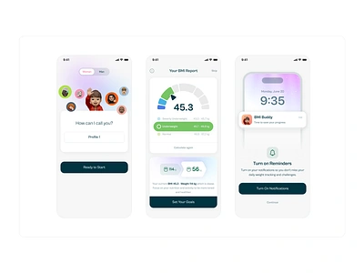 BMI App Ui Design app bmi design ios mobile app ui